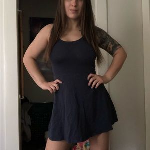 Navy Mini Skater Dress